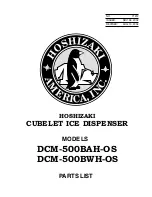 Предварительный просмотр 1 страницы Hoshizaki DCM-500BAH-OS Parts List