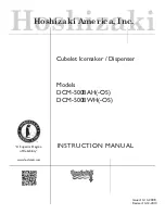 Preview for 1 page of Hoshizaki DCM-500BAH Instruction Manual