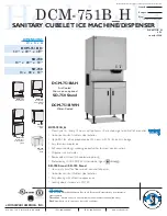 Preview for 1 page of Hoshizaki DCM-751BAH Dimensions And Specifications