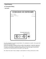 Preview for 4 page of Hoshizaki DM-200B Instruction Manual