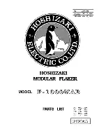 Preview for 30 page of Hoshizaki F-1000MRB Parts List