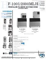 Preview for 1 page of Hoshizaki F-1001MLH Specifications