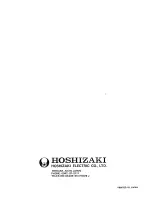 Preview for 54 page of Hoshizaki F-251U Service Manual