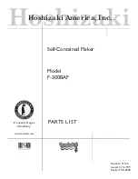Hoshizaki F-300BAF Parts List preview