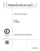 Hoshizaki F-500BAF Instruction Manual preview