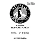 Hoshizaki F-650M Service Manual preview