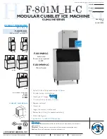 Preview for 1 page of Hoshizaki F-801MAH(-C) Specifications