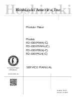 Hoshizaki FD-1001MAH Service Manual preview