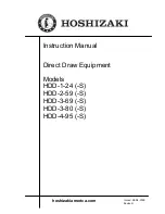 Hoshizaki HD-2D-59 Instruction Manual предпросмотр