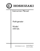 Предварительный просмотр 1 страницы Hoshizaki HR15A Instruction Manual