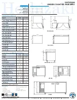 Preview for 2 page of Hoshizaki HUF40A Specifications