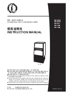 Preview for 1 page of Hoshizaki IM-100A Instruction Manual