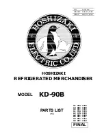 Preview for 1 page of Hoshizaki KD-90B Parts List