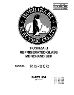 Hoshizaki KD-90C Parts List preview