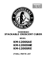 Hoshizaki KM-1200SAE Parts List preview
