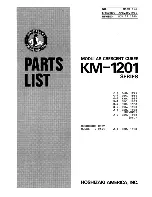Hoshizaki KM-1201 Series Parts List preview