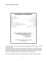 Preview for 5 page of Hoshizaki KM-1301SAH Instruction Manual