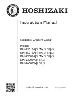 Hoshizaki KM-1301SAJ/3 Instruction Manual preview