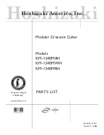 Hoshizaki KM-1340MAH Parts List preview