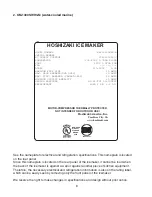 Preview for 6 page of Hoshizaki KM-1400SWH-M Instruction Manual