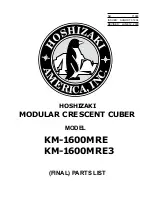 Preview for 1 page of Hoshizaki KM-1600MRE Final Parts List