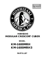 Hoshizaki KM-1600MRH Parts List preview