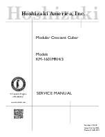 Preview for 1 page of Hoshizaki KM-1601MRH/3 Service Manual