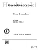 Hoshizaki KM-1601MRH Instruction Manual preview