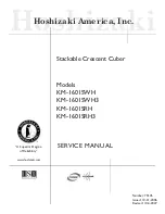 Hoshizaki KM-1601SRH Service Manual preview