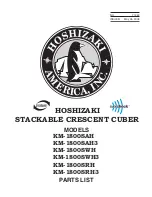 Hoshizaki KM-1800SAH Parts List preview