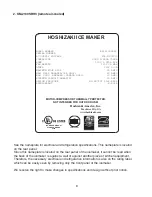 Preview for 6 page of Hoshizaki KM-2100SRH3 Instruction Manual