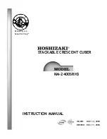 Hoshizaki KM-2400SRH3 Instruction Manual preview