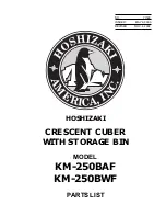 Preview for 1 page of Hoshizaki KM-250BAF Parts List