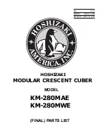 Preview for 1 page of Hoshizaki KM-280MAE Parts List