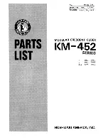 Hoshizaki KM-452 Series Parts List preview