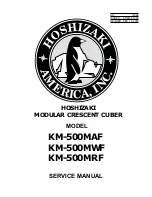 Hoshizaki KM-500MAF Service Manual preview