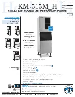 Предварительный просмотр 1 страницы Hoshizaki KM-515MAH Specifications