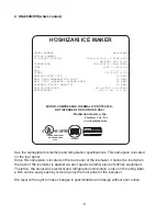 Предварительный просмотр 6 страницы Hoshizaki KM-600MAH Instruction Manual