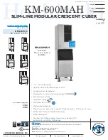 Preview for 1 page of Hoshizaki KM-600MAH Specifications