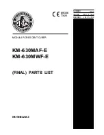 Hoshizaki KM-630MAF-E Parts List preview