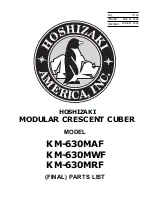 Hoshizaki KM-630MAF Parts List preview