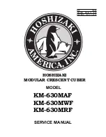 Preview for 1 page of Hoshizaki KM-630MAF Service Manual