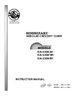 Preview for 1 page of Hoshizaki KM-630MAH Instruction Manual