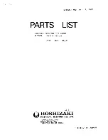 Предварительный просмотр 2 страницы Hoshizaki KM-632 Series Parts List