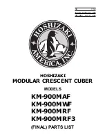 Hoshizaki KM-900MAF Final Parts List preview