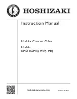 Preview for 1 page of Hoshizaki KMD-860MAJ Instruction Manual