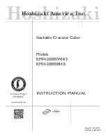 Preview for 1 page of Hoshizaki KMH-2000SRH Instruction Manual