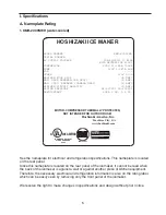 Preview for 5 page of Hoshizaki KMH-2000SRH Instruction Manual