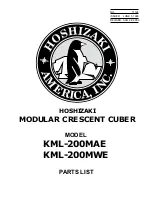 Hoshizaki KML-200MAE Parts List preview