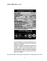 Preview for 5 page of Hoshizaki KML-250MAH Instruction Manual